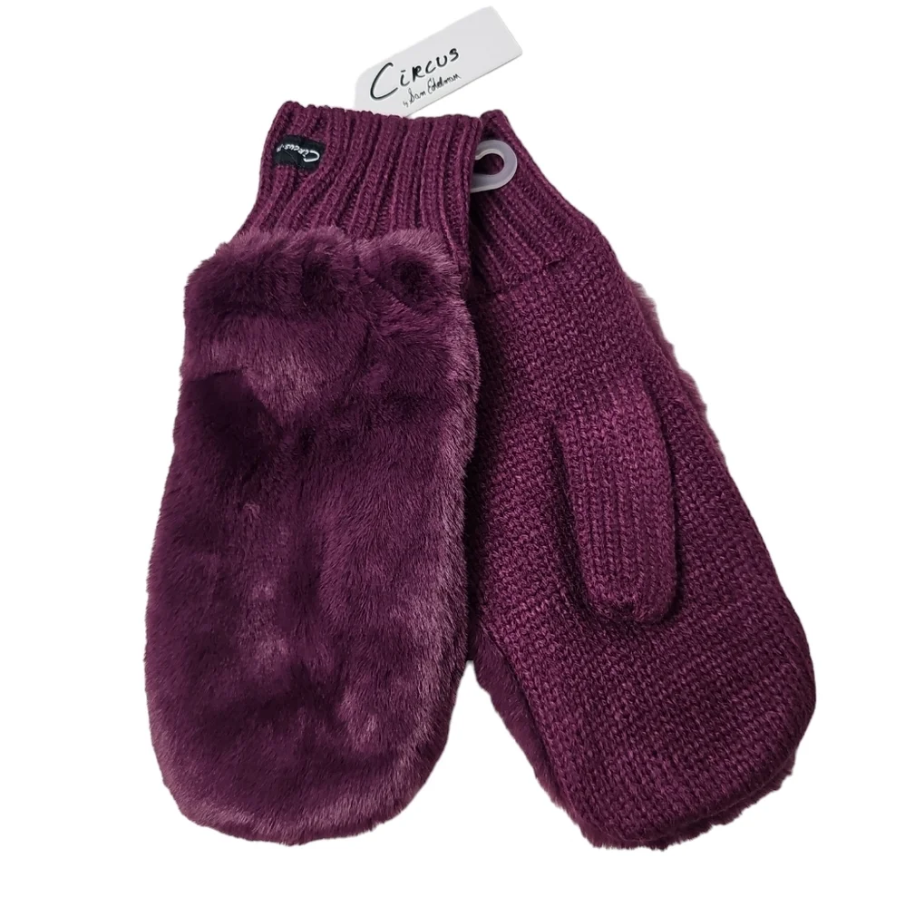 Circus x Sam Edelman Faux Fur Mittens one size
